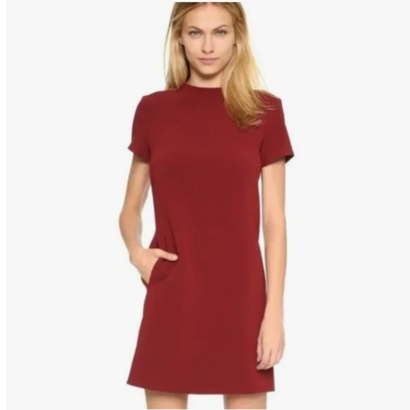 Theory “Jasneah” mod shift mini dress in rich orange color. Size 12 - Picture 1 of 6